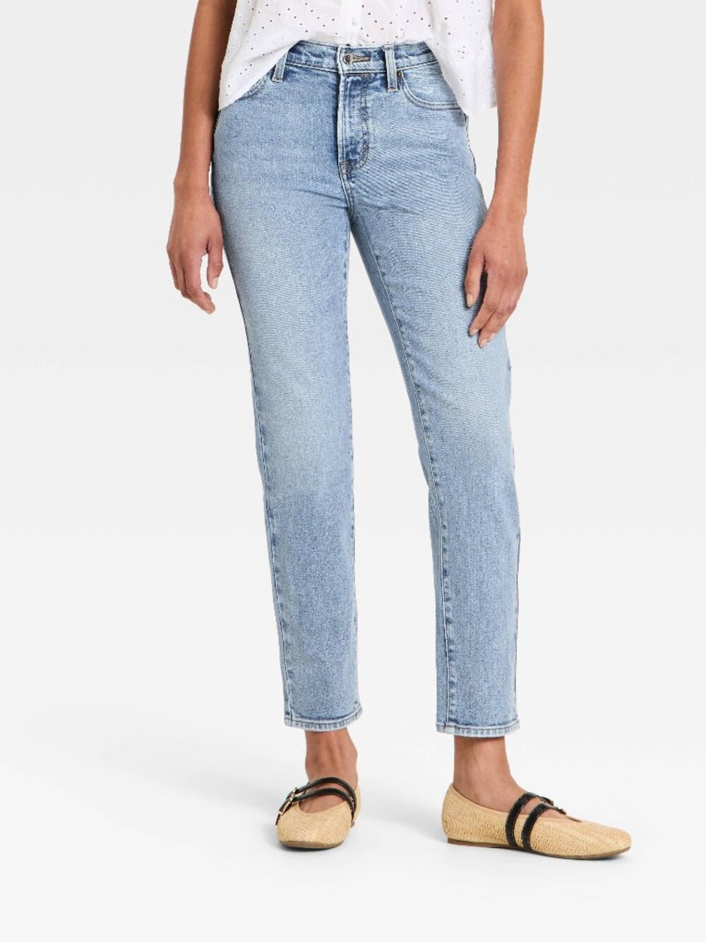 NWT Women's Universal Thread Size 8R 80's Slim Mid-Rise Ankle Length Denim Jeans